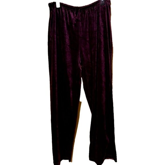 2 Piece Set Laura Tyler Pants and Blouse Velvet XL Long Sleeve Mock Turtleneck - Picture 1 of 6